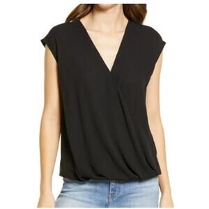 New  ~ HALOGEN ~ Surplice Blouson Top  Size XS